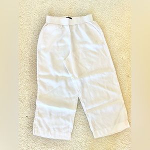 White linen pants